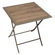 HESPERIDE - Table de jardin 2 places Azua pliable café 71x71cm - vignette
