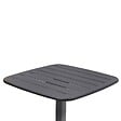 HESPERIDE - Table haute de jardin 2 places Alegoria 70x70cm gris graphite - vignette
