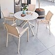 HESPERIDE - Table de jardin 4 places Nebullia D105cm argile - vignette