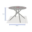HESPERIDE - Table de jardin 4 places Nebullia D105cm argile - vignette