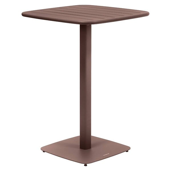 HESPERIDE - Table haute de jardin 2 places Alegoria 70x70cm acajou - large