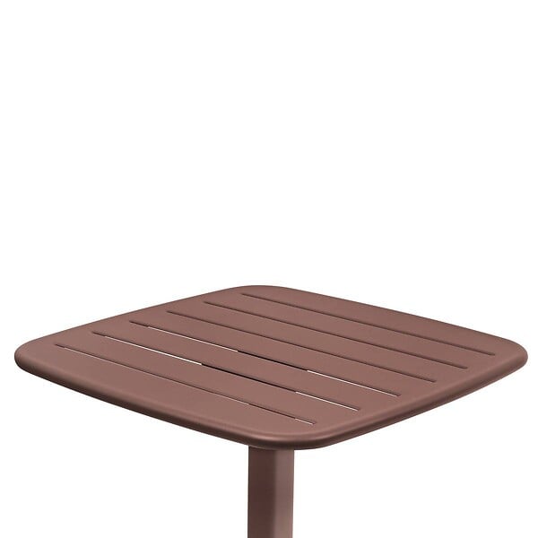 HESPERIDE - Table haute de jardin 2 places Alegoria 70x70cm acajou - large