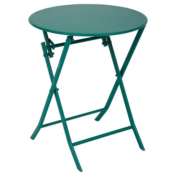 HESPERIDE - Table de jardin 2 places Greensboro plaible D60cm vert opale - large