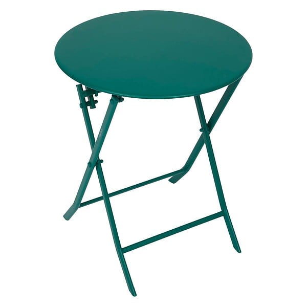 HESPERIDE - Table de jardin 2 places Greensboro plaible D60cm vert opale - large
