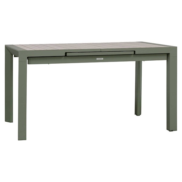 HESPERIDE - Table de jardin 8 places extensible Evasion beige lin/laurier - large