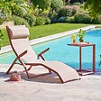 HESPERIDE - Table d'appoint de jardin Evasion 38x38cm acajou - vignette