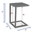 HESPERIDE - Table d'appoint de jardin Evasion 38x38cm acajou - vignette