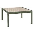 HESPERIDE - Table de jardin carrée extensible alu Evasion 8/10 places effet bois lin et laurier - Hespéride - vignette