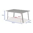 HESPERIDE - Table de jardin 10 places Pavane extensible gris graphite - vignette