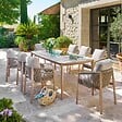 HESPERIDE - Table de jardin Nelora 8 places 100x210cm beige - vignette