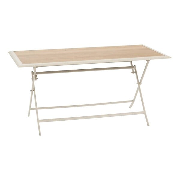HESPERIDE - Table de jardin 6 places Azua pliable beige 150x80cm - large