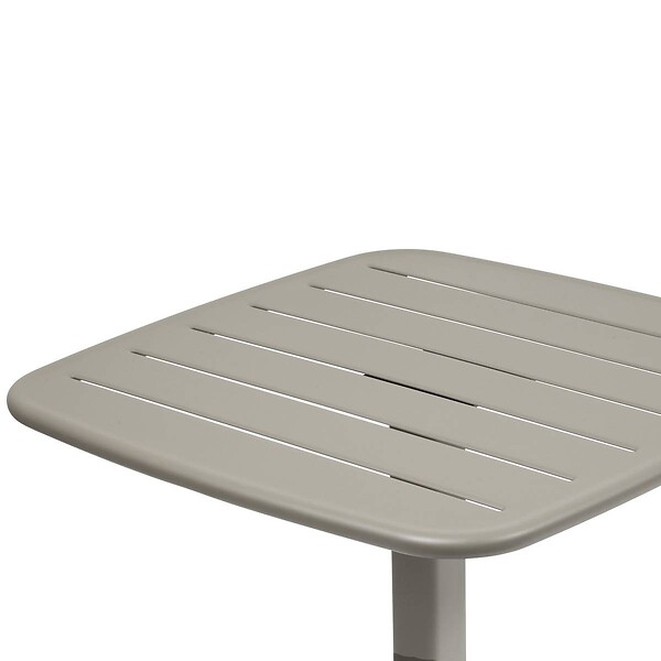HESPERIDE - Table haute de jardin 2 places Alegoria 70x70cm café - large
