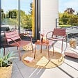 HESPERIDE - Table basse de jardin Phuket 45x45cm acajou - vignette
