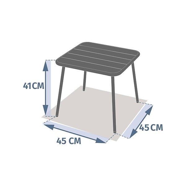 HESPERIDE - Table basse de jardin Phuket 45x45cm acajou - large