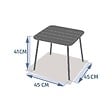 HESPERIDE - Table basse de jardin Phuket 45x45cm acajou - vignette