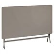 HESPERIDE - Table de jardin Greensboro 6 places pliable café 150x80cm - vignette