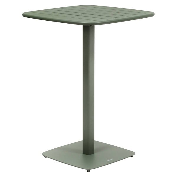 HESPERIDE - Table haute de jardin 2 places Alegoria 70x70cm vert laurier - large