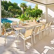 HESPERIDE - Table de jardin 12 places Piazza extensible argile - vignette