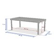 HESPERIDE - Table de jardin 12 places Piazza extensible argile - vignette