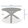 HESPERIDE - Table de jardin 6 places Oryon D130cm café - vignette