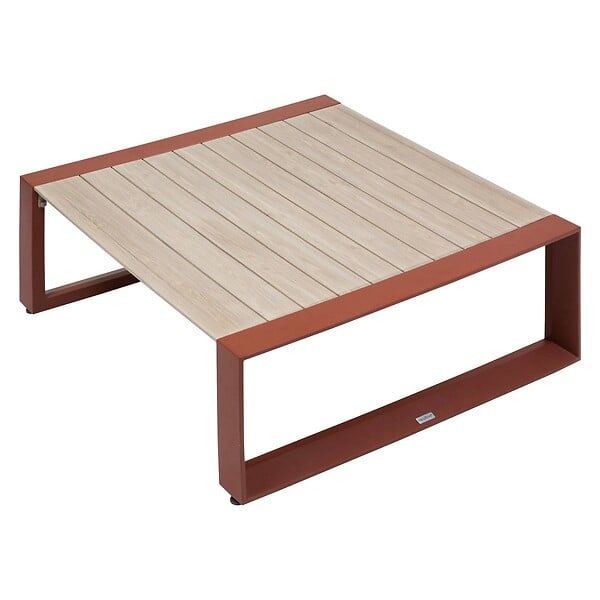 HESPERIDE - Table basse de jardin Allure 97x97x36cm acajou - large