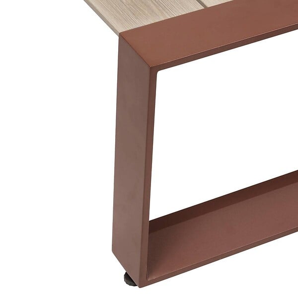 HESPERIDE - Table basse de jardin Allure 97x97x36cm acajou - large