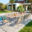 HESPERIDE - Table de jardin 12 places Piazza extensible café - vignette