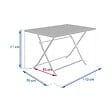 HESPERIDE - Table de jardin Greensboro 4 places pliable café 110x70cm - vignette