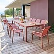 HESPERIDE - Table de jardin 10 places Evasion extensible miel/acajou - vignette