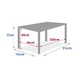 HESPERIDE - Table de jardin 10 places Evasion extensible miel/acajou - vignette