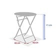 HESPERIDE - Table de jardin Greensboro 2 places pliable café 70x70cm - vignette