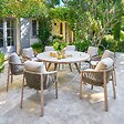 HESPERIDE - Table de jardin Nelora 8 places ronde beige - vignette