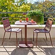 HESPERIDE - Table de jardin 2 places Alegoria 70x70cm acajou - vignette