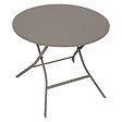 HESPERIDE - Table de jardin pliante ronde "Greensboro" café 4 places en acier - vignette