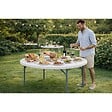 KZ GARDEN - Table ronde pliante blanche Ø122cm Table d'appoint Interieur Exterieur Jardin Camping Réceptions KZ GARDEN - vignette