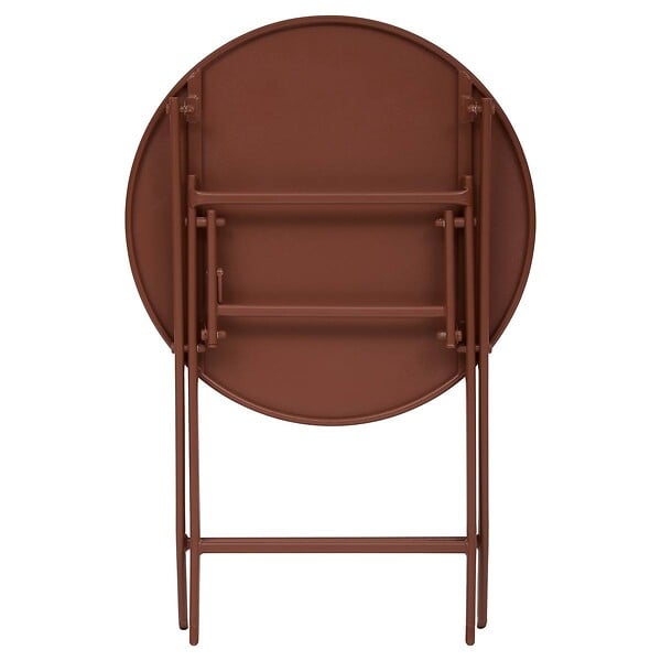 HESPERIDE - Table de jardin Greensboro 2 places pliable D60cm acajou - large