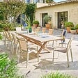 HESPERIDE - Table de jardin 12 places Axiome extensible argile - vignette