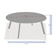 HESPERIDE - Table d'appoint de jardin Saona D90cm gris graphite - vignette