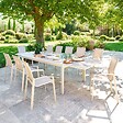 HESPERIDE - Table de jardin 12 places Evasion extensible beige lin - vignette