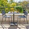 HESPERIDE - Table de jardin 2 places Alegoria 70x70cm gris graphite - vignette