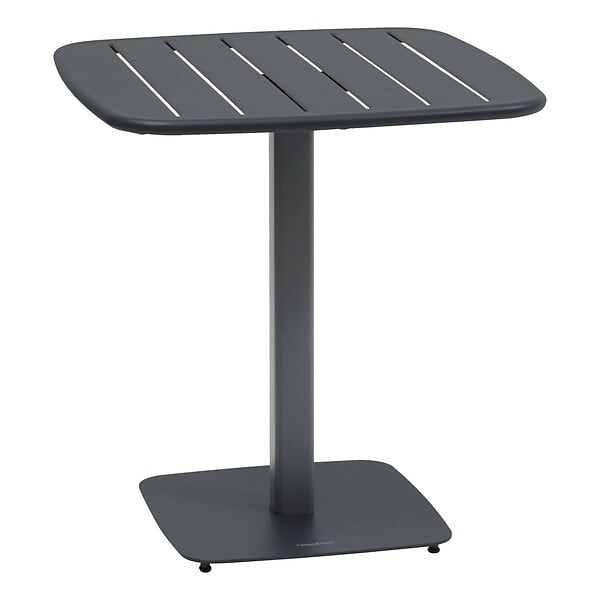HESPERIDE - Table de jardin 2 places Alegoria 70x70cm gris graphite - large