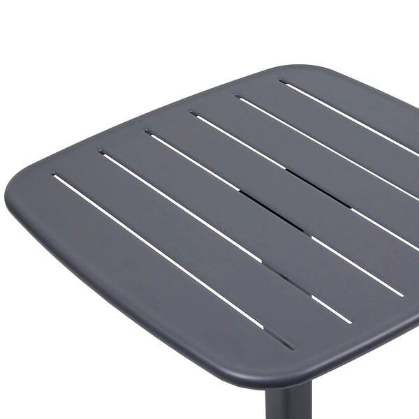 HESPERIDE - Table de jardin 2 places Alegoria 70x70cm gris graphite - large