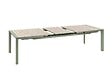 HESPERIDE - Table de jardin rectangulaire extensible alu Evasion 8/10 places effet bois et vert laurier - Hespéride - vignette
