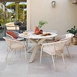 HESPERIDE - Table de jardin 6 places Oryon D130cm argile - vignette
