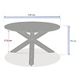 HESPERIDE - Table de jardin 6 places Oryon D130cm argile - vignette