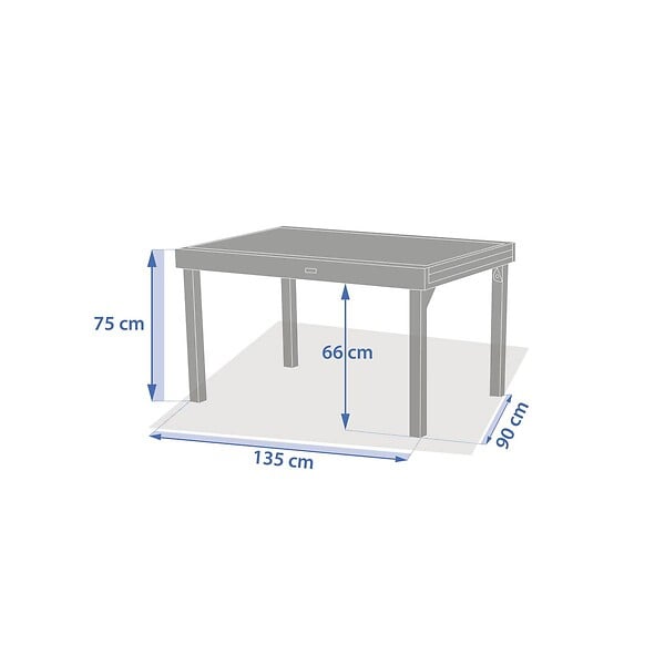 HESPERIDE - Table de jardin 10 places Piazza extensible argile - large