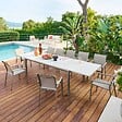 HESPERIDE - Table de jardin 12 places Luzane extensible argile - vignette