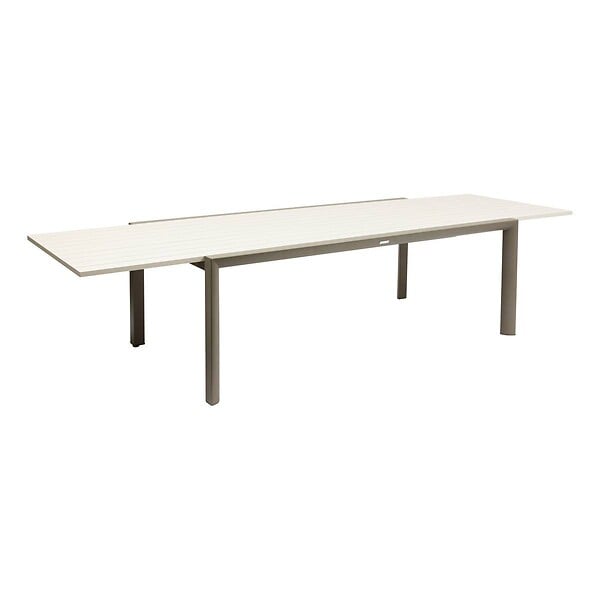 HESPERIDE - Table de jardin 12 places Luzane extensible argile - large