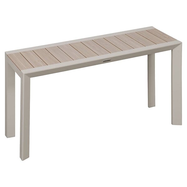 HESPERIDE - Table de jardin 2 places Evasion beige lin - large
