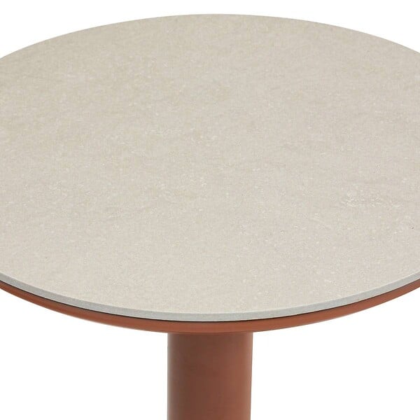 HESPERIDE - Table d'appoint de jardin Soletia 40x40x50cm acajou - large